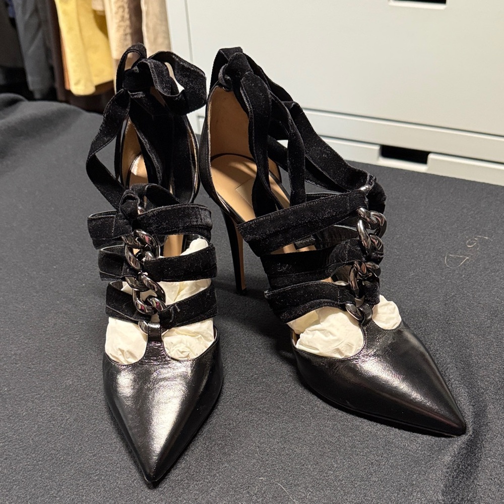 Valentino Garavani Black Strappy Heels